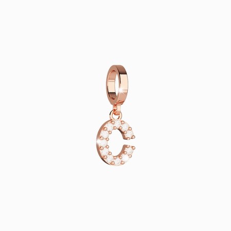 Rebecca Rose Gold C with CZ