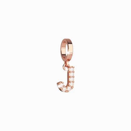 Rebecca Rose Gold J with CZ