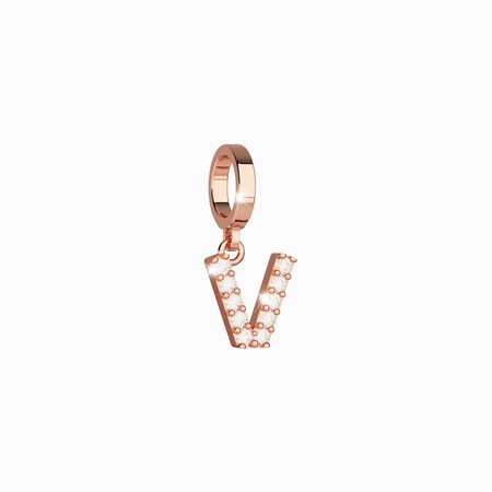 Rebecca Rose Gold V with CZ