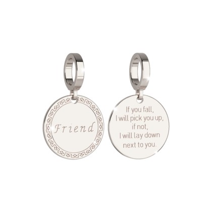 Rebecca Silver Friend Pendant