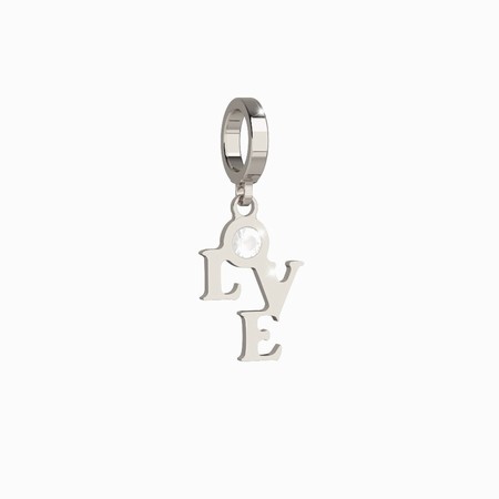 Rebecca Silver Love Word Pendant