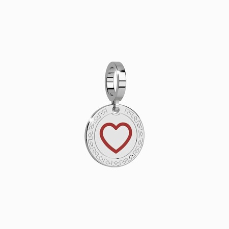 Rebecca Silver Red Heart Pendant