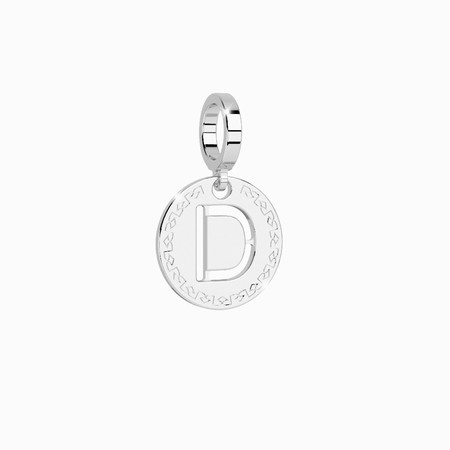 Rebecca Silver Small D Pendant