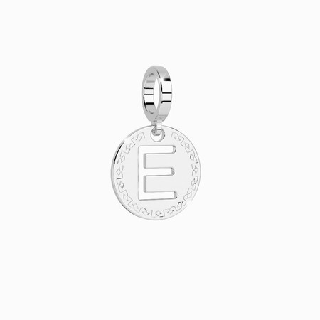 Rebecca Silver Small E Pendant