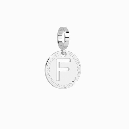 Rebecca Silver Small F Pendant