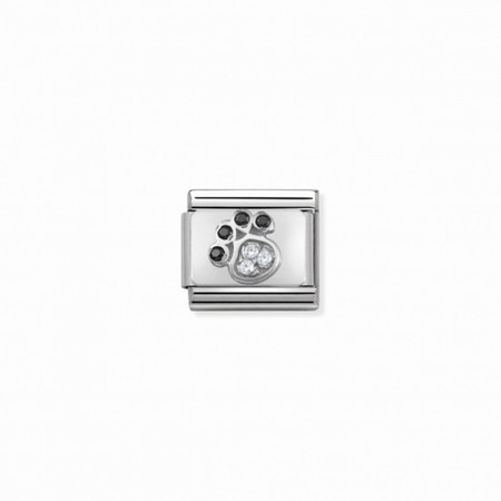 Nomination Silver Paw Print CZ Composable Charm