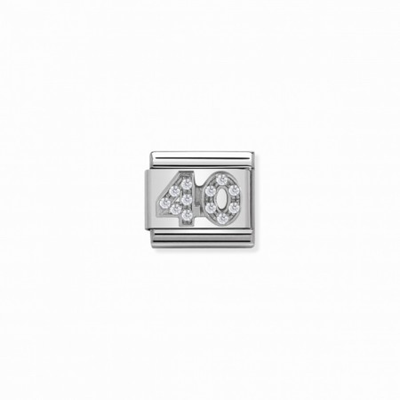 Nomination Number Silver 40 CZ Composable Charm