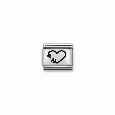 Nomination Silver Arrow Heart 2 Composable Charm