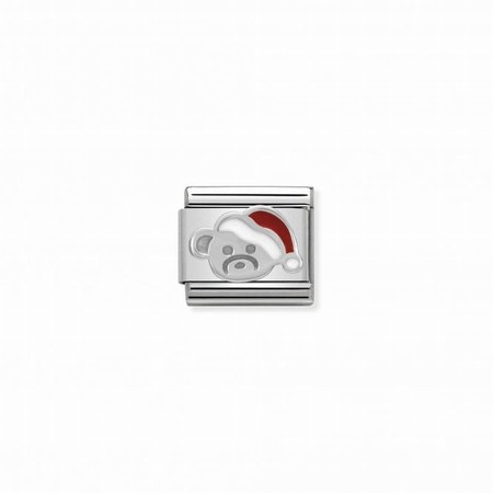 Nomination Silver Bear with Santa Hat Composable Charm