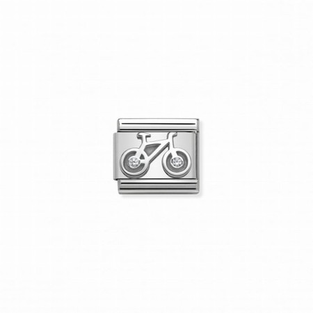 Nomination Silver Bicycle CZ Composable Charm