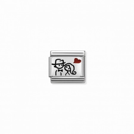 Nomination Silver Couple with Heart Composable Charm