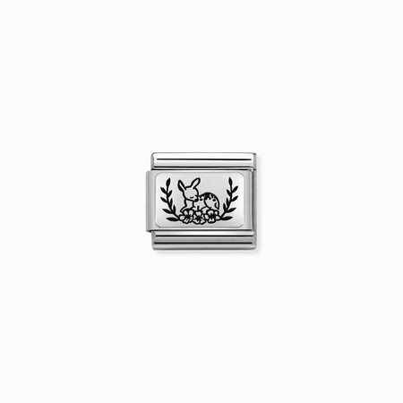 Nomination Silver Deer with Flowers Composable Charm