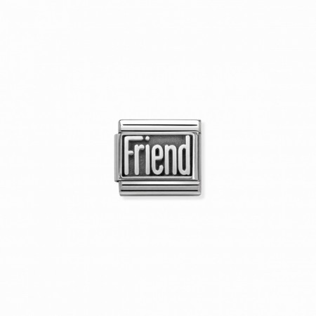 Nomination Silver Friend Oxidised Composable Charm