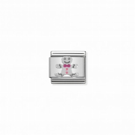 Nomination Silver Gingerbread Man Composable Charm