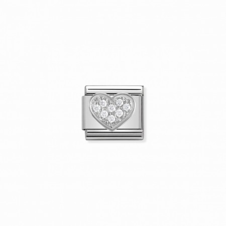 Nomination Silver Heart CZ Composable Charm