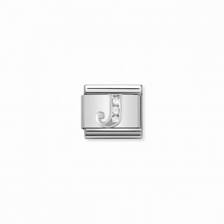 Nomination Letter Silver J Composable Charm