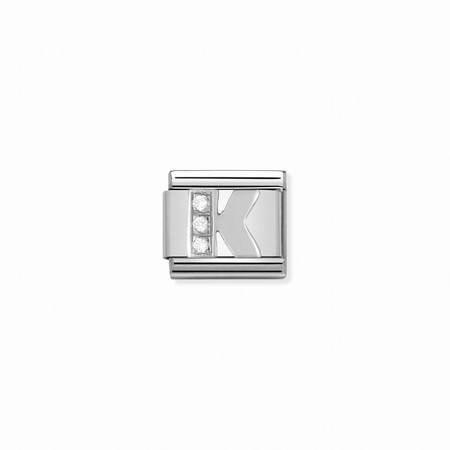 Nomination Letter Silver K Composable Charm