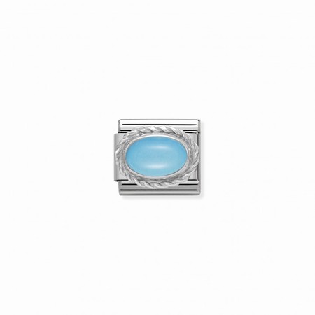 Nomination Silver Oval Turquoise Stone Composable Charm