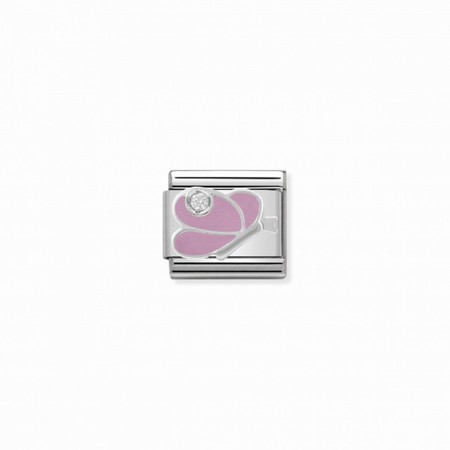 Nomination Silver Pink Butterfly CZ Composable Charm