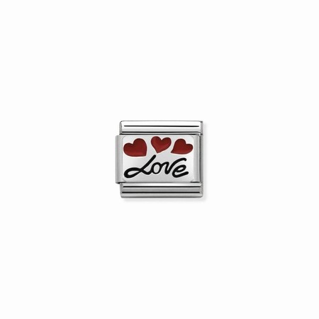Nomination Silver Love with Red Hearts Composable Charm