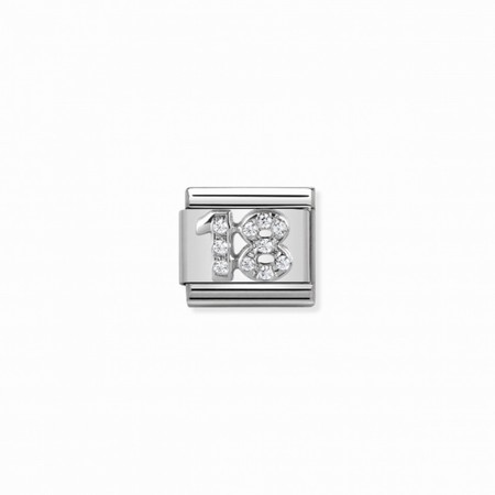 Nomination Number Silver 18 CZ Composable Charm