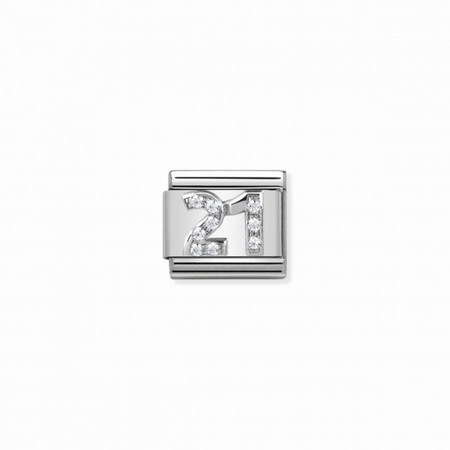 Nomination Number Silver 21 CZ Composable Charm