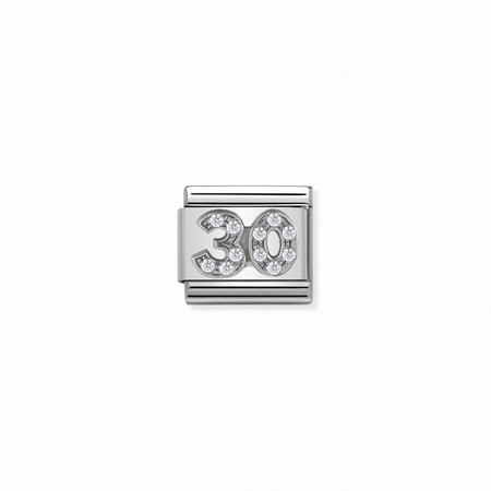 Nomination Number Silver 30 CZ Composable Charm