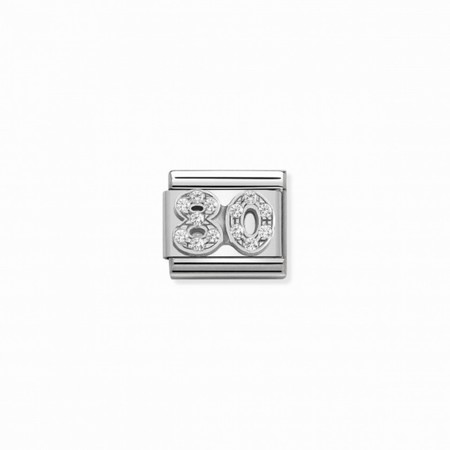 Nomination Number Silver 80 CZ Composable Charm