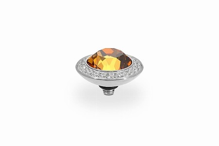 Qudo Silver Topper Tondo Deluxe 13mm - Light Amber