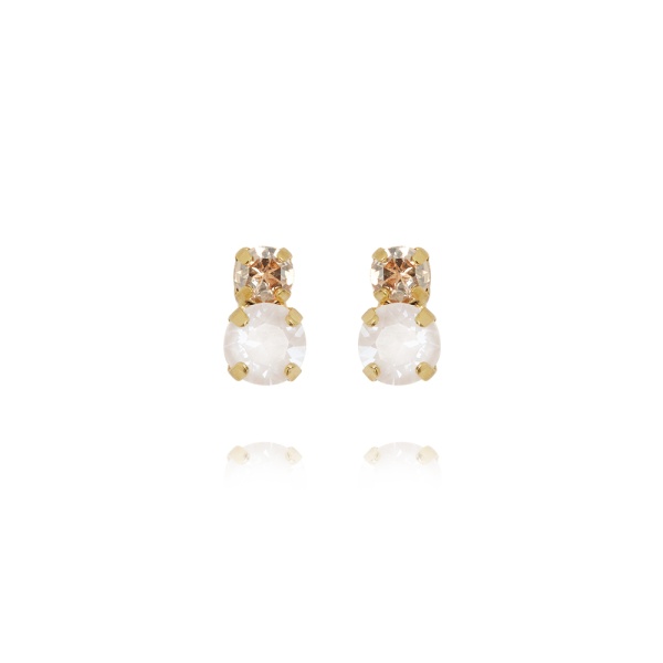 Caroline Svedbom Gold Leah Earrings - Electric White Combo