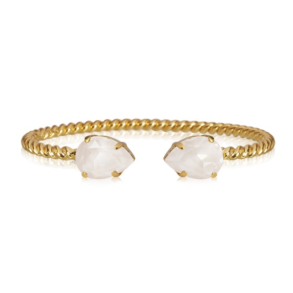 Caroline Svedbom Gold Mini Drop Bangle - Electric White