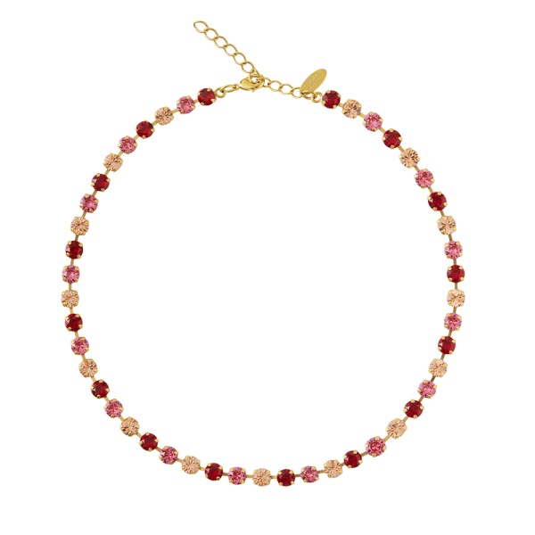 Caroline Svedbom Gold Nicola Necklace - Scarlet Combo